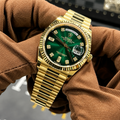 ROLE_X OYSTER PERPETUAL DAY DATE 40 || GOLD GREEN DIAMOND